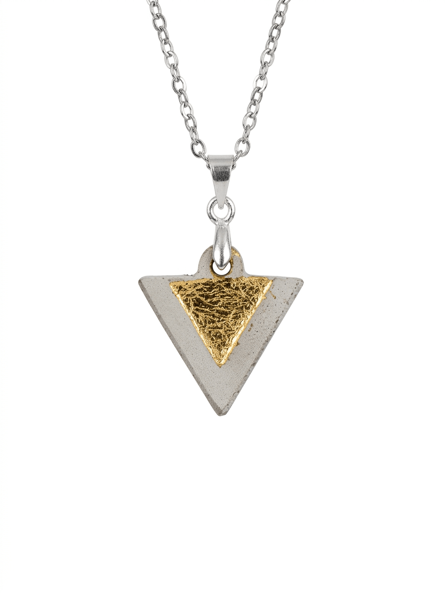 Betonschmuck Anhänger "Tricon. Gold" - Betoniqua - Betonschmuck Store