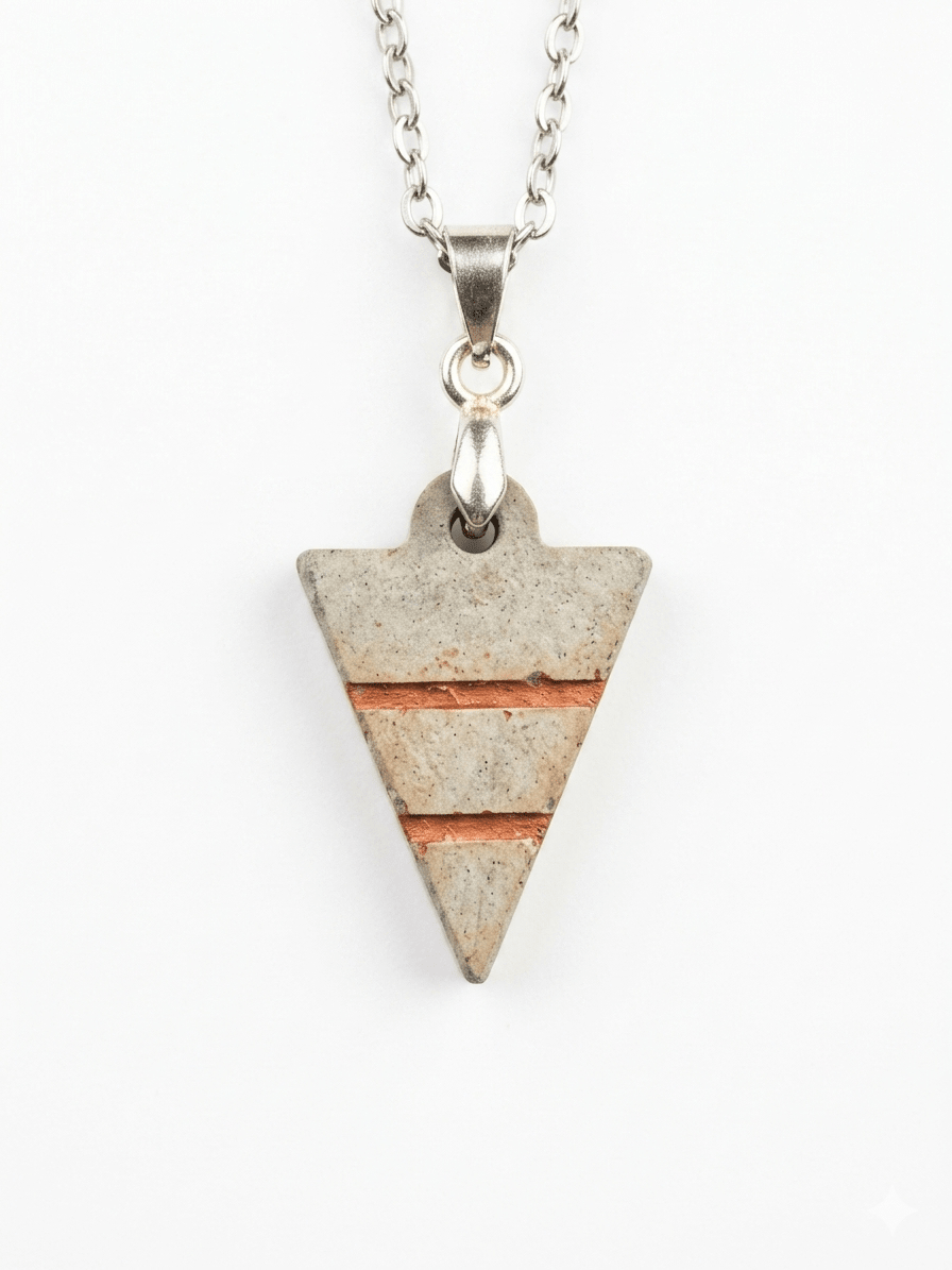 Betonschmuck Anhänger "Tricon Copper" - Betoniqua-Betonschmuck Store