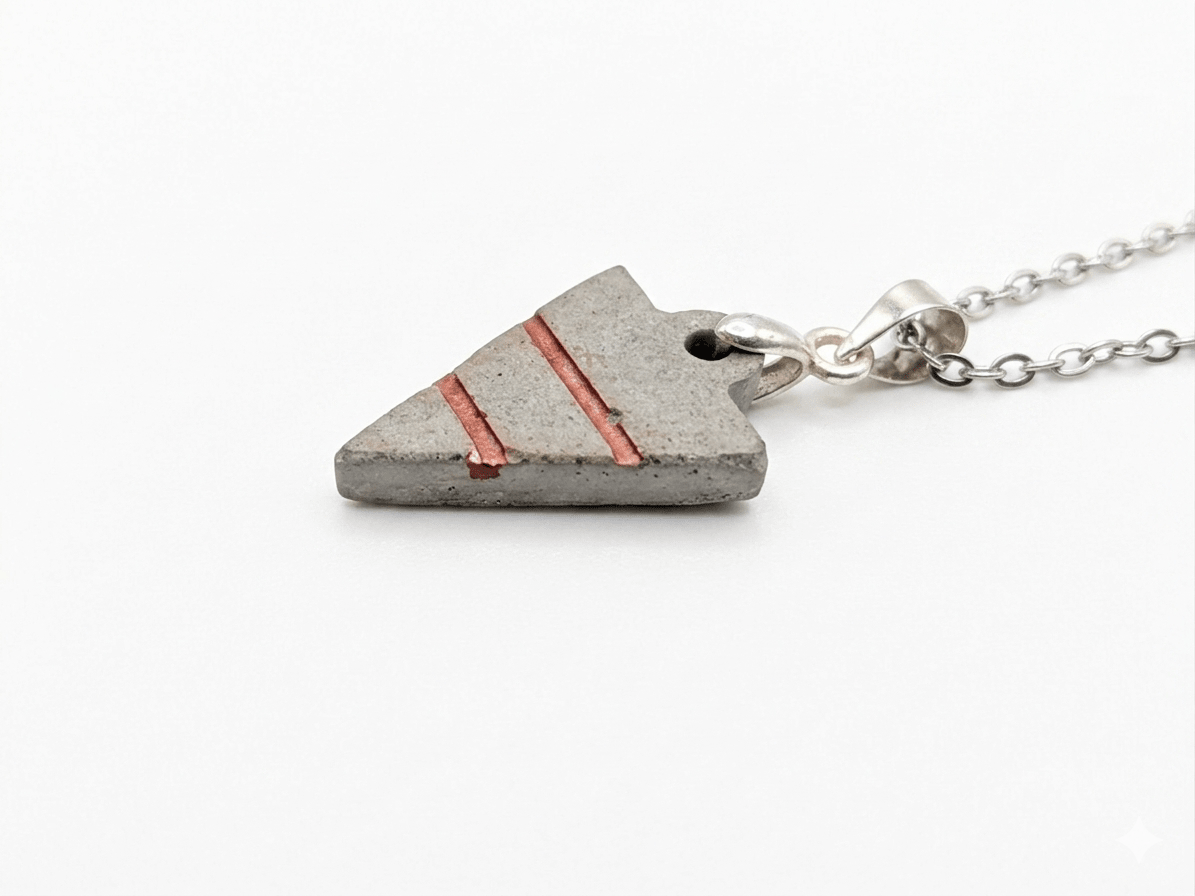 Betonschmuck Anhänger "Tricon Copper" - Betoniqua-Betonschmuck Store